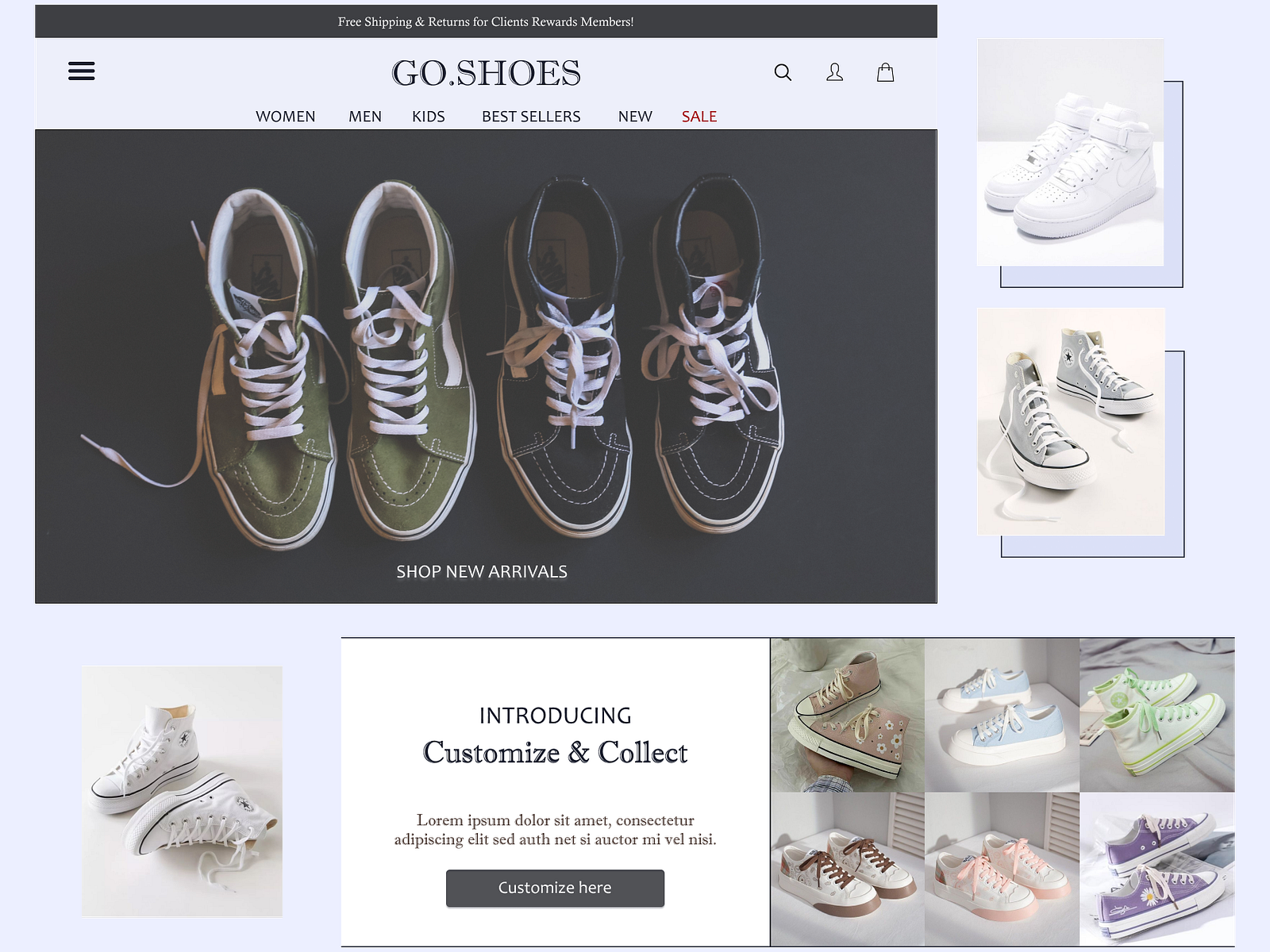 Go Shoes - Online eCommerce store!! by Poorva Diwan on Dribbble