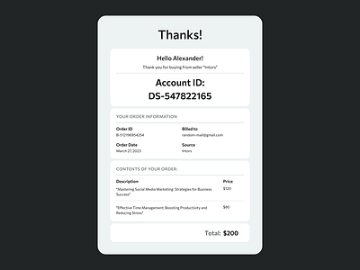 Daily UI #017 - Email Receipt design email email receipt figma photoshop receipt ui ui design web design