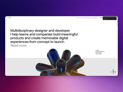 3D Webgl Portfolio WIP 3d blender design react threejs ui webdesign webgl