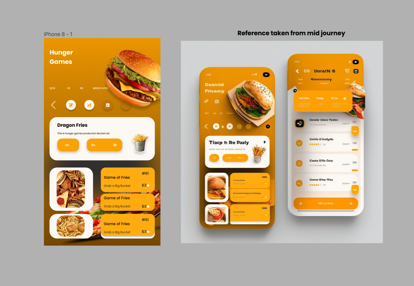 Inspired from mid journey Food user interface for mobile phone by Sujan ...