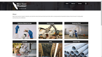 West Coast Hazmat Homepage redesign