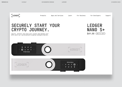 Ledger E-Commerce Page design ecommerce graphic design typography ui ux web design