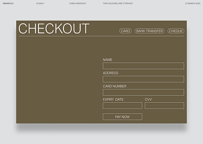 Credit Card Checkout design graphic design typography ui ux web design