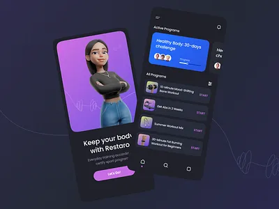 Sport App Design Concept app fitness fitness app mobile app mobile fitness sport sport app