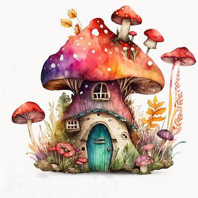 Fairy Mushroom House instant download