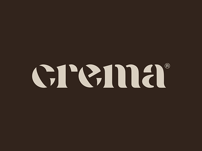 Crema Coffee Roasters Logotype Design branding brown coffee cream custom dallas design freelance freelancer geometric graphic design icon logo logotype mark roasters vector