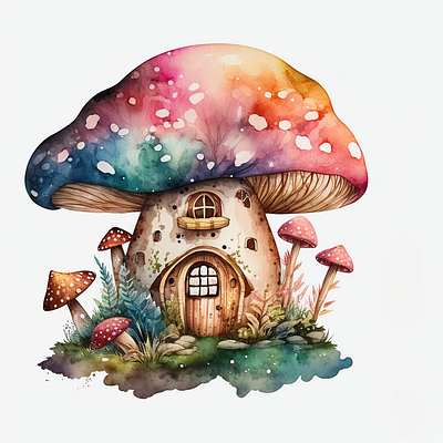 Mushroom Clipart House animation sublimation fairy