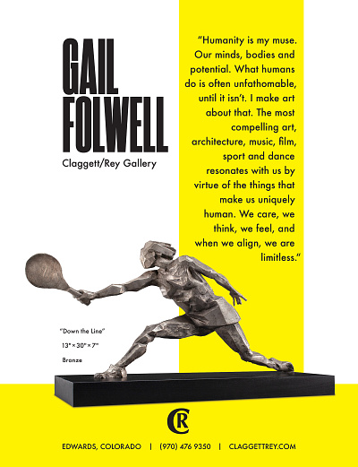 Gail Folwell Print Ad ad advertising fine art graphic design print typography