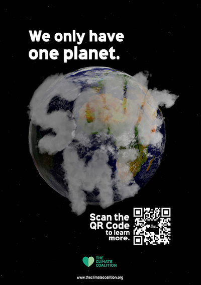 "One Planet" Climate Change Awareness Posters 3d design graphic design motion graphics poster