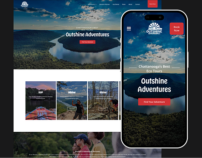 Outshine Adventures adventure responsive tours ui ux website