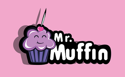 Mr.muffin cartoonish logo design branding cart cartoonish design digital art graphic design illustration logo vector