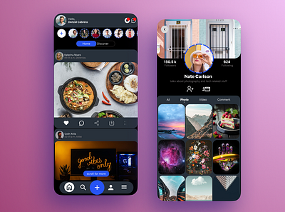 Social media app design app branding design graphic design illustration ui ux