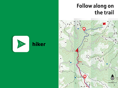 Hiking App Logo Design design dribbleweeklywarm-up logo weekly warm-up