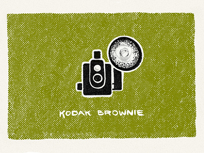 Kodak Brownie 620 body brownie camera film flash green hawkeye icon illustration kodak medium format mid-century midcentury photo photography retro screen vintage