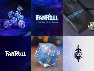 FanRoll By Metallic Dice Games - Branding board brand branding d20 design dice dnd dungeons and dragons fanroll game games illustration logo rpg tabletop