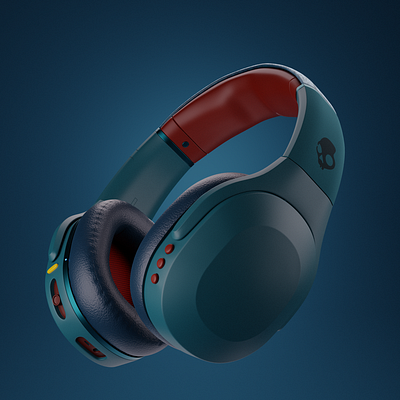 Skullcandy Crusher Evo 3d 3d render blender branding cinema 4d color design product rendering