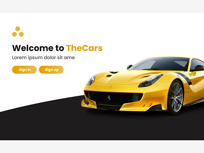 UI Design | Web app cars landing page sign in page sign up page ui website