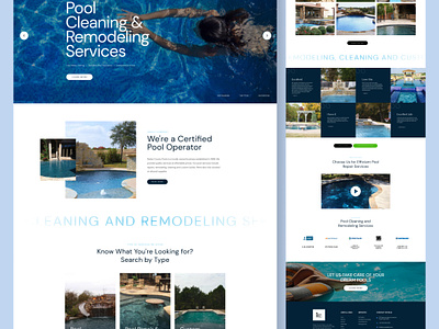 Pool Landing Page branding design graphic design landing page pool swimming ui design web design web page website