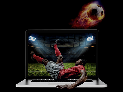 Football & Fire 3d animation branding design graphic design illustration logo photomanipulation ui vector