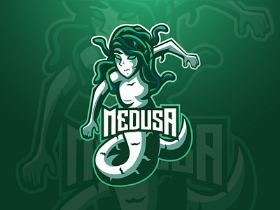 Medusa Mascot Logo Template esport esport logo esport mascot game game logo design game mascot mascot medusa logo game medusa mascot medusa mascot logo template