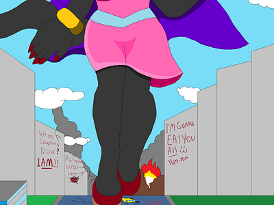 The Big Sister: Adriana Decides Her Villain Name anthro character design fantasy furry giant giantess girly kaiju macro mobian pink pov sonic witches woman