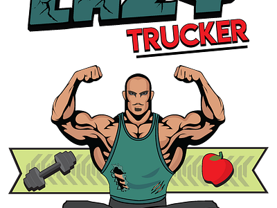Comedic Trucker Lifestyle Brand blue collar builder construction contractor illustration lifestyle blog logo logo design trucker wellness