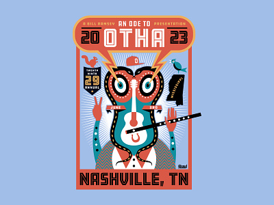 Ode To Otha 2023 tee design, unused badge branding design graphic design illustration logo merch retro t shirt vector