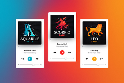 Horoscope Daily — Show Covers branding horoscope illustration podcast channel podcast cover typography zodiac