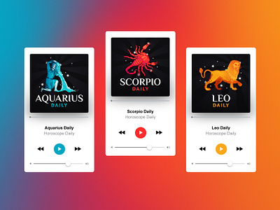 Horoscope Daily — Show Covers branding horoscope illustration podcast channel podcast cover typography zodiac