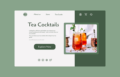 E-commerce web design branding design e commerce green homepage landingpage logo product shop store tea ui ux uxui web web design