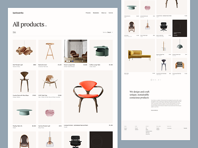 Category page - Furniture concept store block card cart category ecommerce filters footer furniture grid layout modern product productblock shop store typography ui ui design ux website