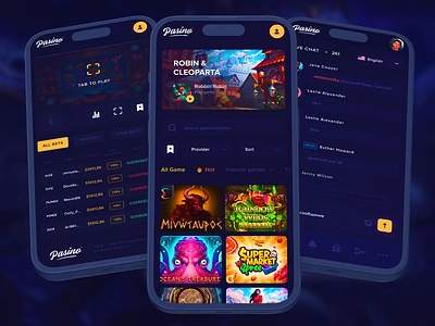 Pasino - Casino Interface casino casino design crash crypto casino dice gambling game interface interface mines nft casino open case p2e pasino slots ui ui casino ux ux casino web design web3