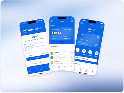 💳 webster bank bank credit card finance ios iphone mobile design ui