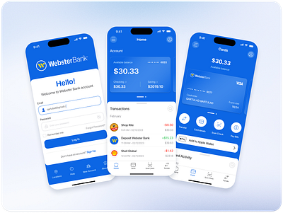 💳 webster bank bank credit card finance ios iphone mobile design ui