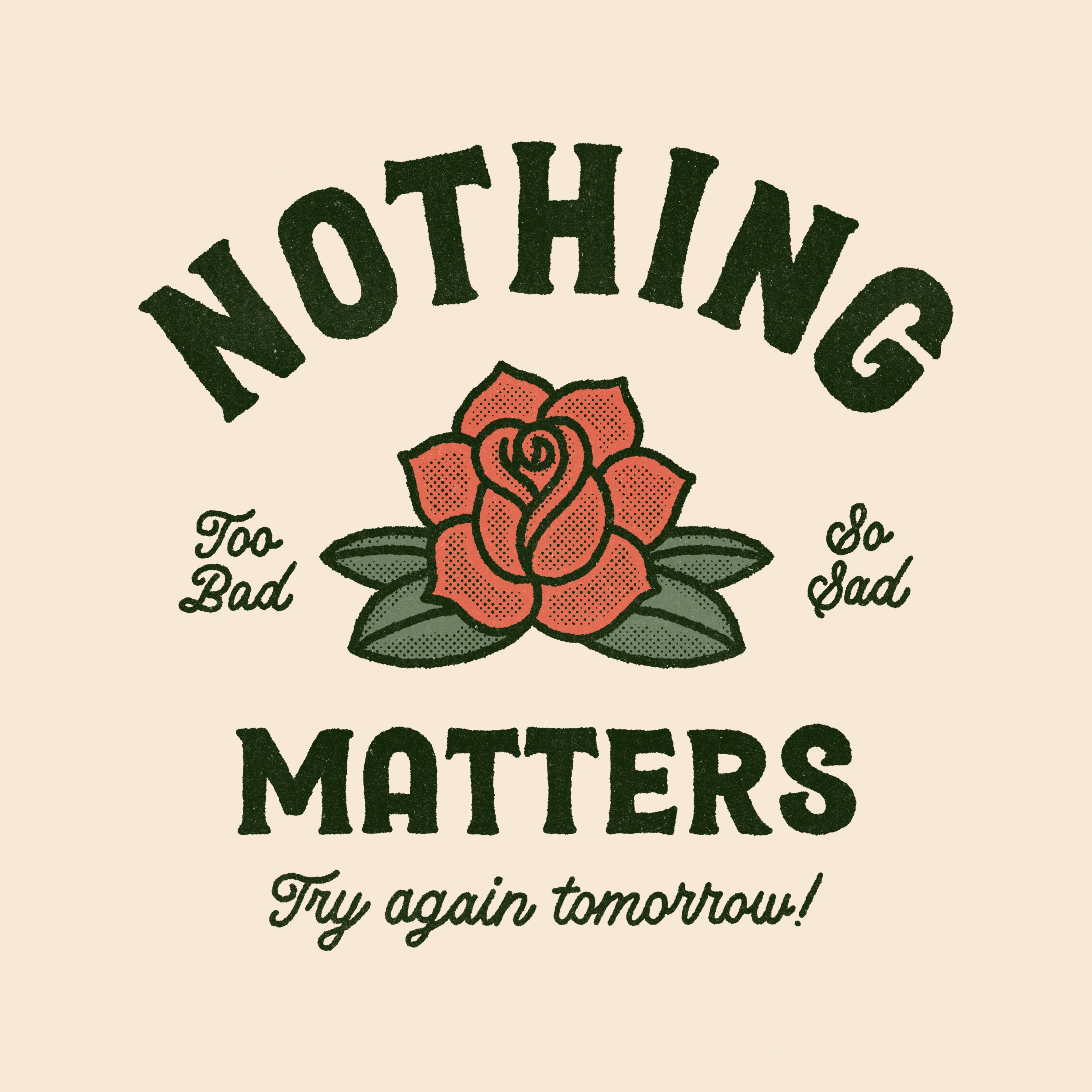 Nothing Matters branding california design illustration logo west coast