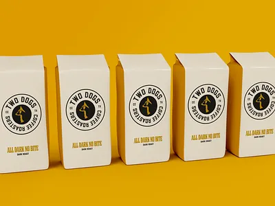 Two Dogs Coffee Roasters branding coffee design graphic design logo logomark package design