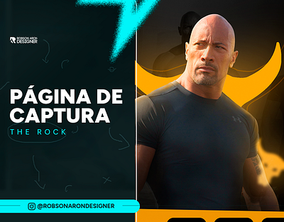 Página de Captura - The Rock branding criativos design graphic design landing page lançamento web design