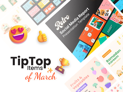 Premast - TipTop Items of March 🌟 🚀 business creative design illustration powerpoint powerpoint template pre presentation