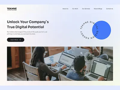 Simple Hero Section app design landing web