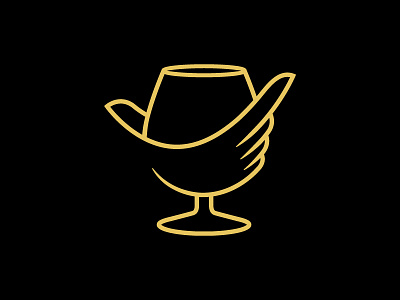 Glass Hand Logo Design alcohol branding celebration design drinks glass hand icon illustration logo modern simple wine