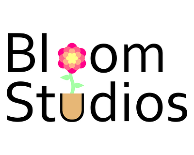 Bloom Studios full Logo branding design graphic design illustration logo typography vector