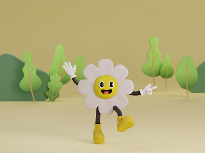 Ever - 3D Illustration 3d blender cartoon character design flower illustration