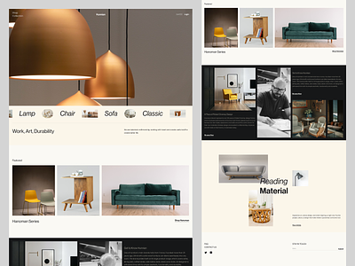 Hunnian - Landing Page business company furniture furniture marketplace graphic design home interior interior website item landing page layout marketplace minimalist office simple stuff ui ux warm website