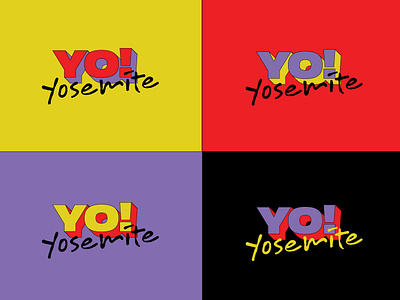90's National Park Rebrand: Yo! Yosemite 1990s 90s logo branding camp camp logo camping design graphic design logo midnight grim national park rebrand