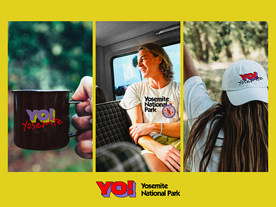 90's National Park Rebrand: Yo! Yosemite 1990s apparel design brand design branding camp camp vibes design graphic design logo midnight grim national park rebrand