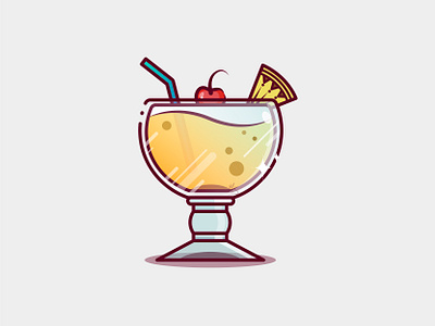 Pineapple Drink branding design detail graphic design icon illustration illustration art illustrator cc logo ui vector