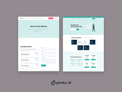 Job Vacation UI Design branding design jasa desain website ui website