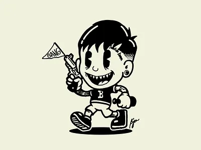 Bang caricature cartoons design graphic design illustration vector