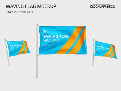 Waving Flag Mockup flag flags mockup mockups photoshop product psd template templates wavingflag