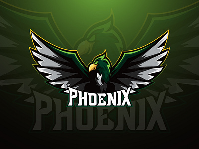 Phoenix Mascot Logo Template esport game game logo game logo design game mascot logo mascot phoenix phoenix logo phoenix mascot phoenix mascot logo